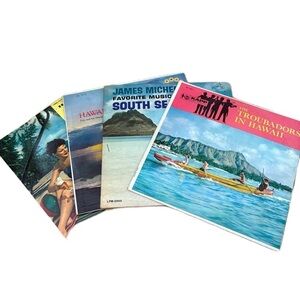 Vintage Record Lot Bundle Troubadors in Hawaii James Michener’s South Sea Island